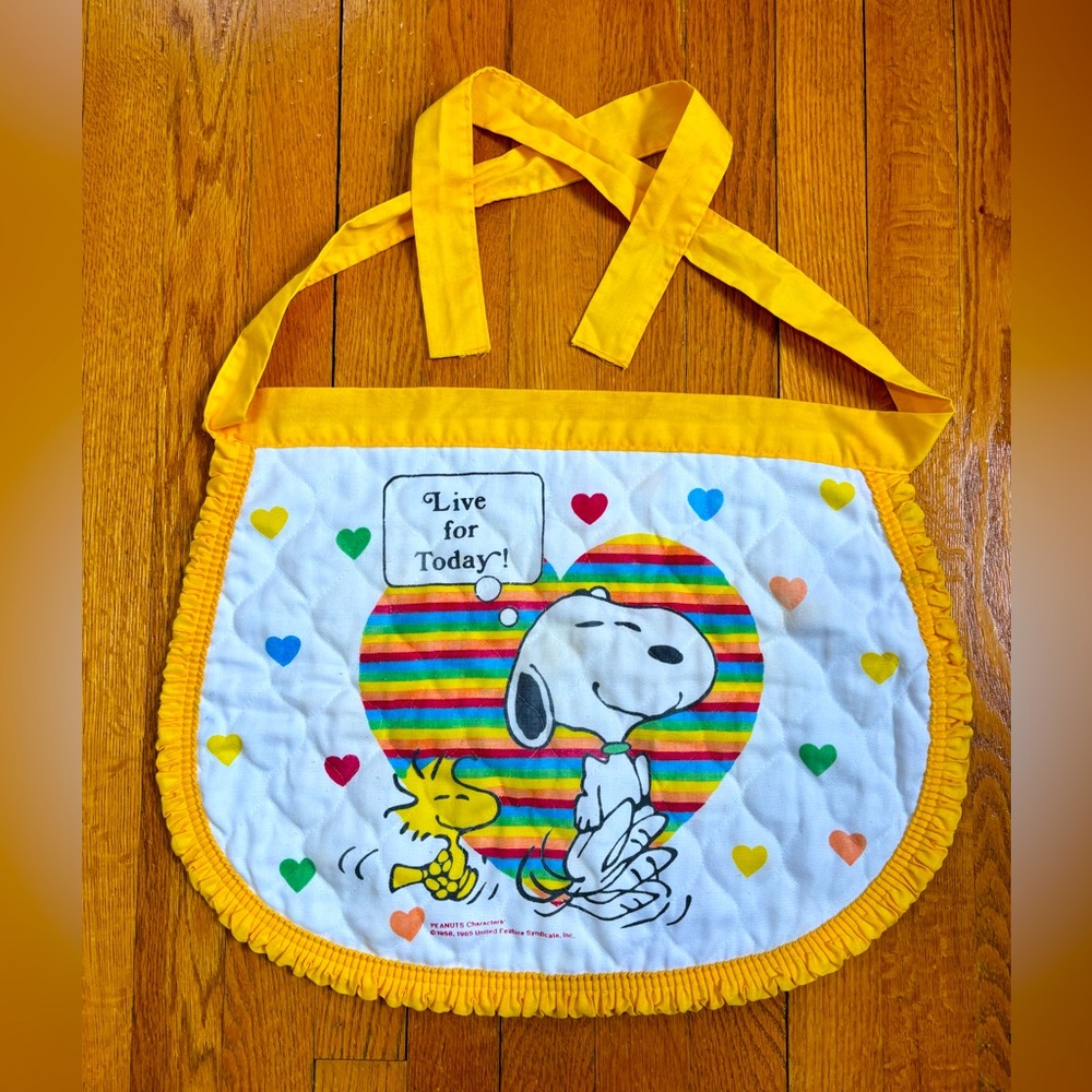 Vintage 60’s Snoopy Live For Today! Apron